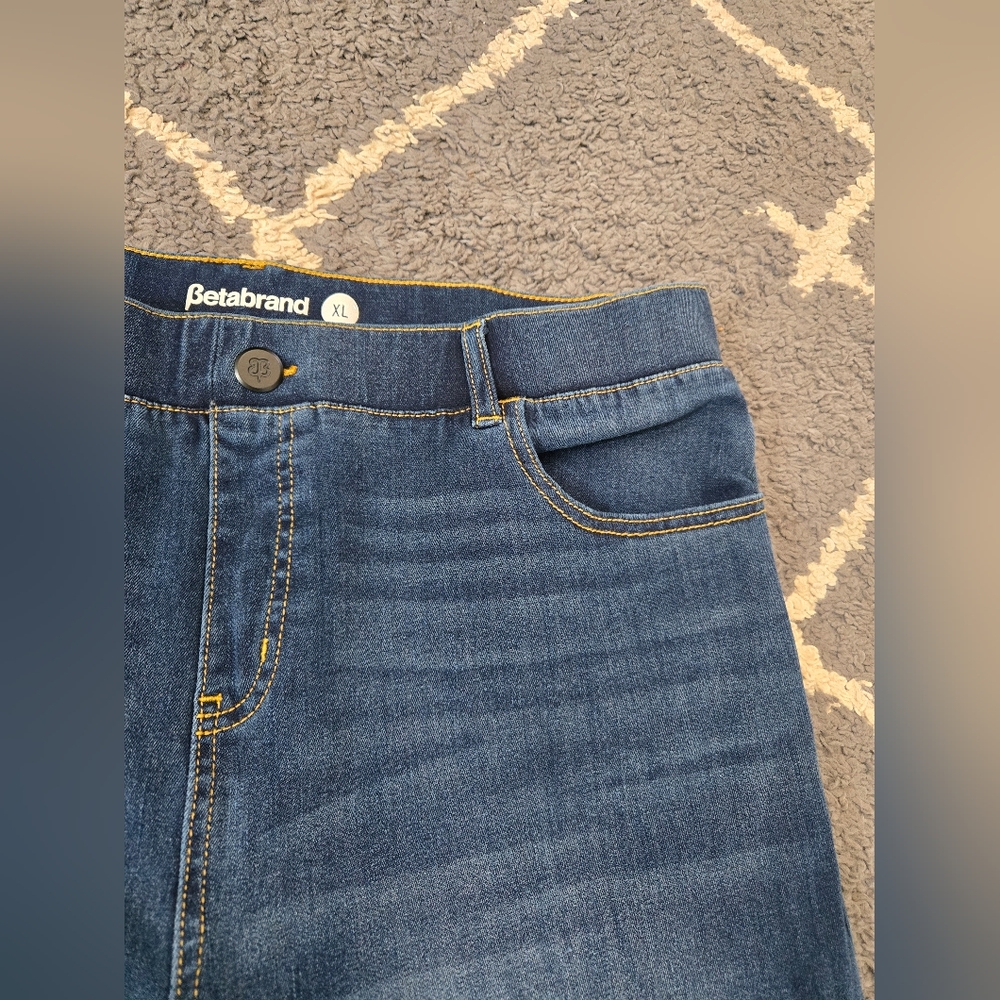 Betabrand Marin Bootcut Stretch Yoga Denim Dark Vintage Wash Size: XL - Picture 7 of 13